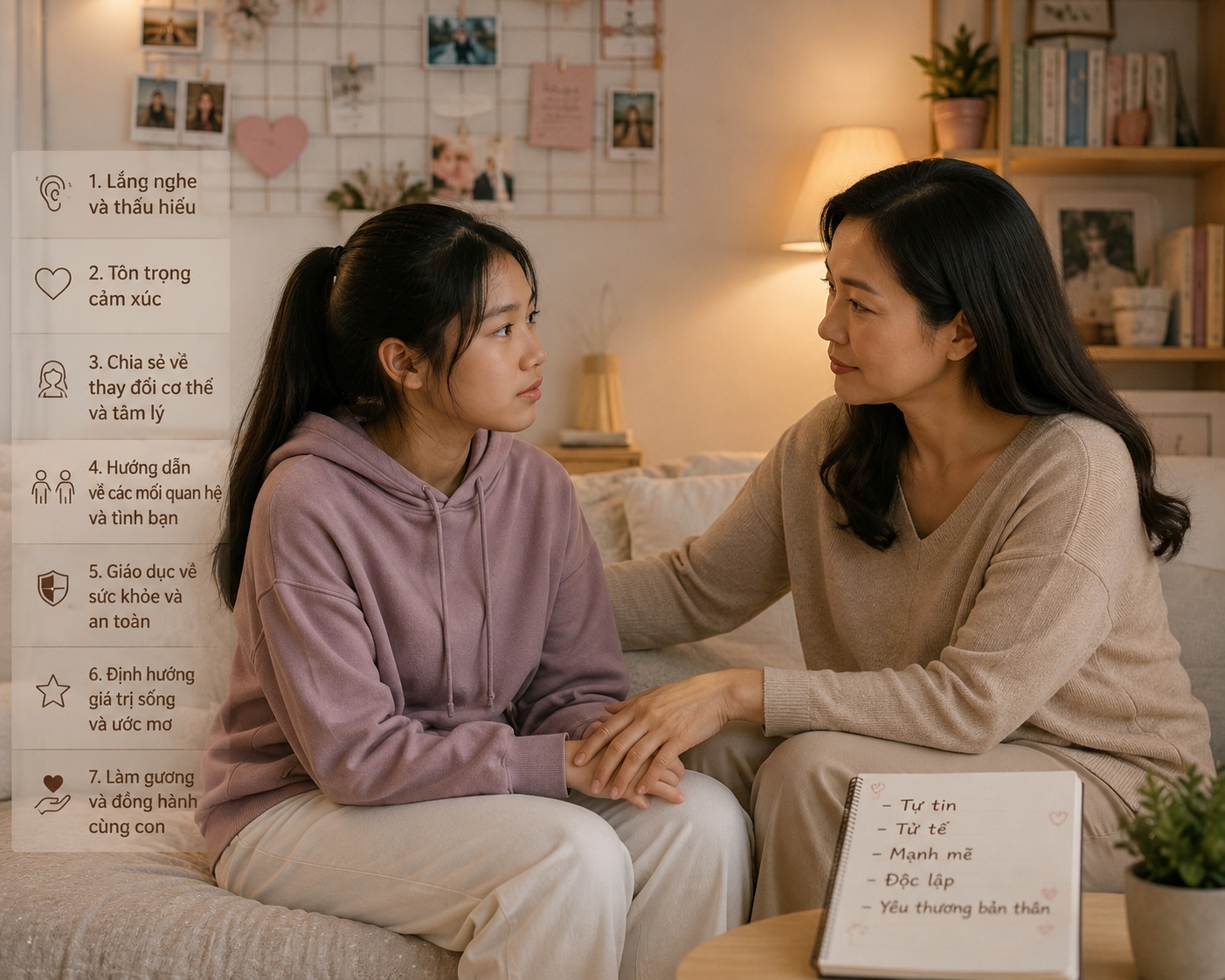 Cách dạy con gái tuổi dậy thì