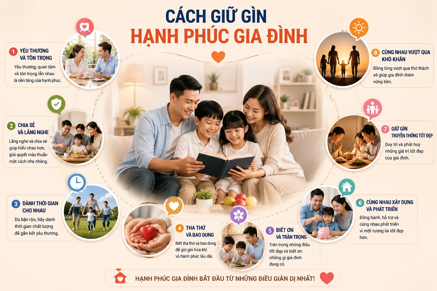 Cách giữ gìn hạnh phúc gia đình