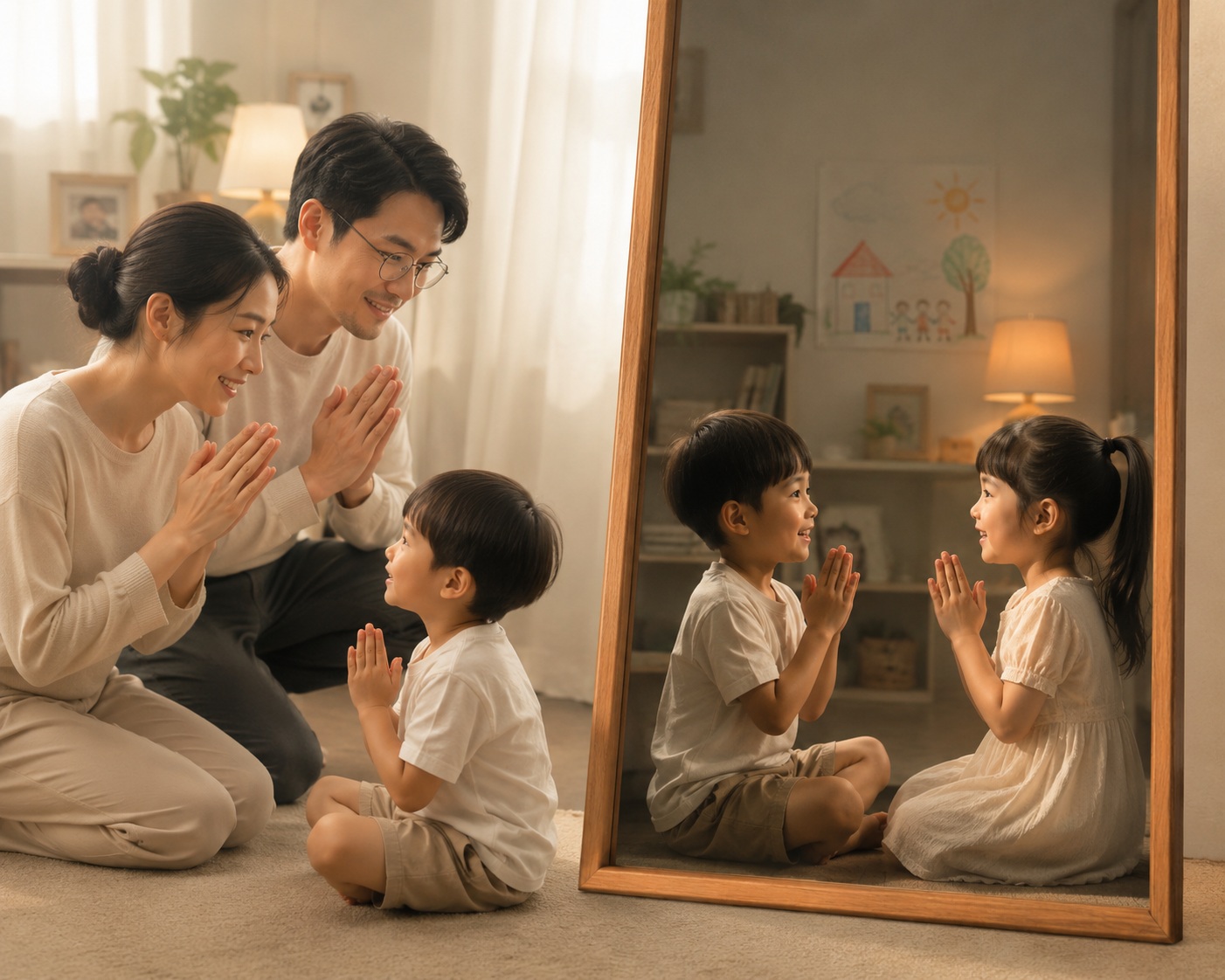 Con cái là tấm gương phản chiếu của cha mẹ
