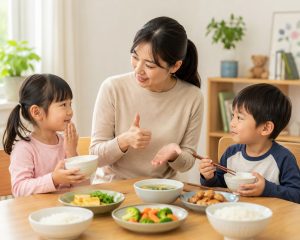Dạy trẻ phép lịch sự trong ăn uống