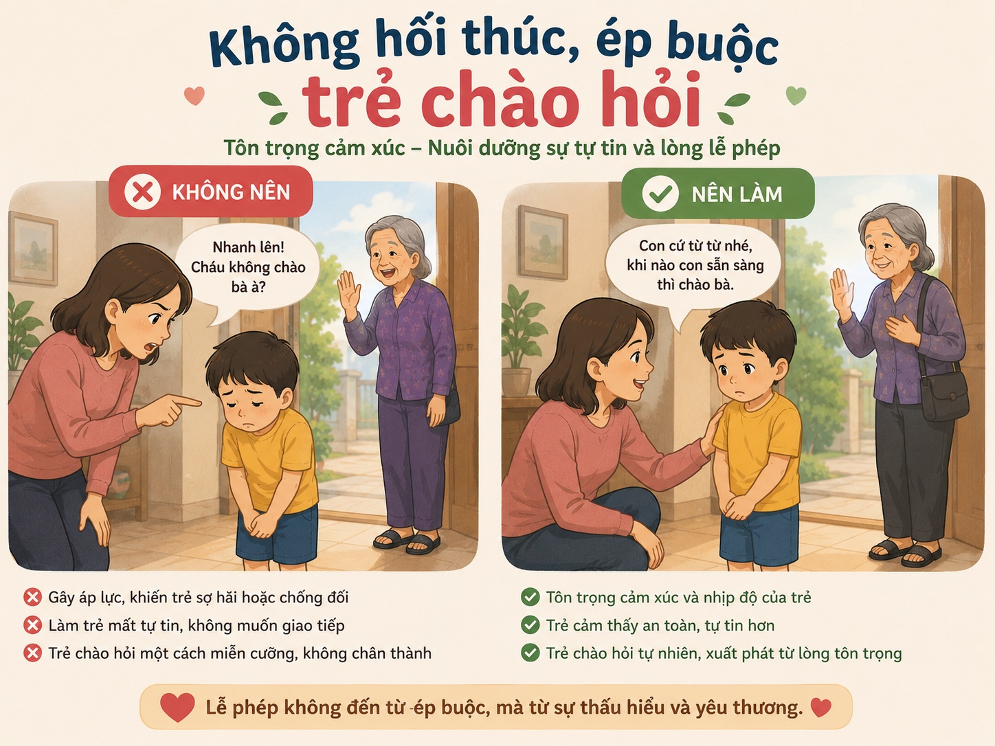 Kỹ năng sống lễ phép với người lớn