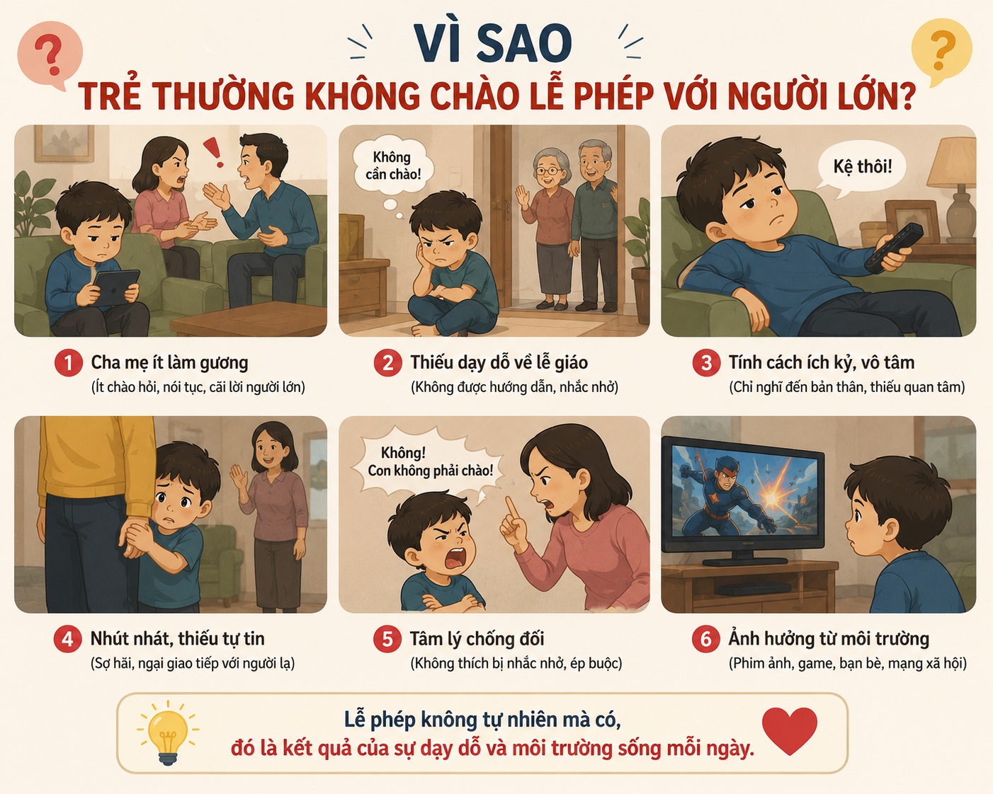 Kỹ năng sống lễ phép với người lớn