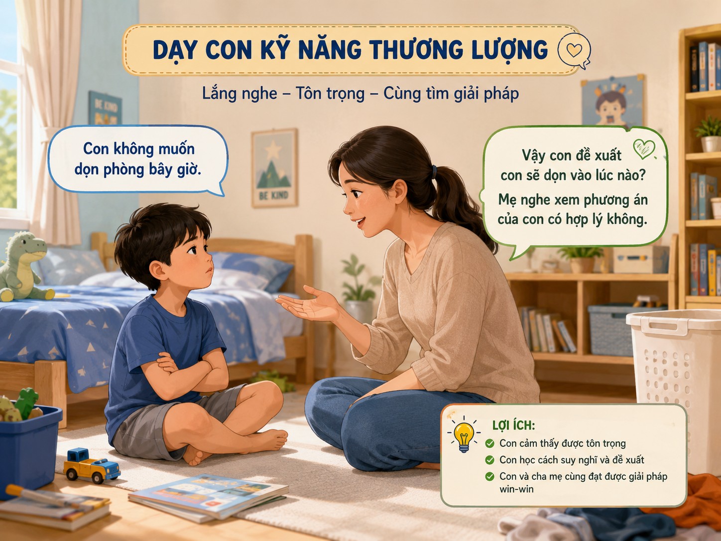 Cách dạy trẻ 6 tuổi bướng bỉnh