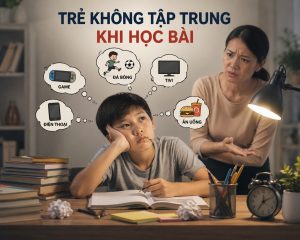Trẻ không tập trung học bài